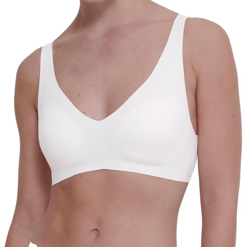 sloggi Zero Feel 2.0 Soft Bra, Regiseno Donna, Silk White, L