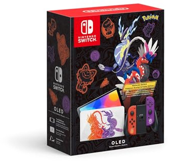Nintendo Switch – OLED Model Pokemon Scarlet and Violet Limited Edition (Renewed)