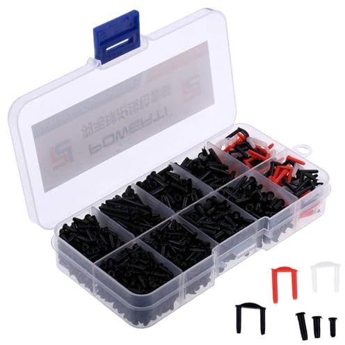 CHENNAN 1 Caja Ojales de Bádminton con Ojales de Raqueta Protector de Cordaje de Bádminton Protector De Cuerdas De Raqueta Protector de Cuerdas de Cubo Universal Ojal, Doble Ojal, Doble Clavo (Negro)