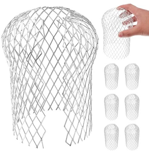 AIWMQYYF 5 protectores de canalones de aluminio, canalón protector de hojas de metal, filtro de lluvia expandible de 15 x 8 cm, filtro de lluvia a prueba de ratas, apto para techos, jardines,