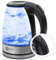 Balter Glaswasserkocher WK-9-1,7L Wasserkocher Glas - 2200W 360° Basis - LED Wasserkocher Klein - BPA Frei - Wasserkocher Edelstahl