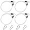 KtbeYTi 4 Piezas Cables de Seguridad 1 m×3 mm Cables de Seguridad de Acero Inoxidable con Bloqueo de Mosquetón para Bicicletas, Motocicletas(Plata)