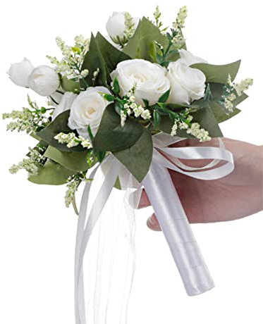 Bouquet De Fleurs Artificielles Blanches - Fausses Fleurs De Soie Réaliste pour La Décoration, Le Mariage Et Les Événements | Arrangement Floral pour Les Vases Et Les Pièces Maîtresses, Le BOU