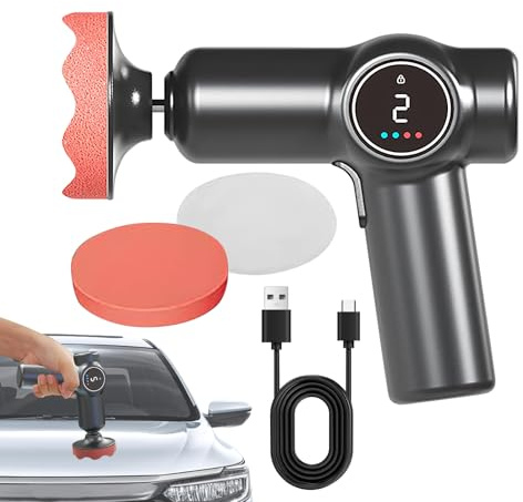 Car Buffer Polisher - Cordless Car Polishing Machine | 2-Speed Cordless Polisher for Waxing Metal, Glass, Furniture, Motorcycle, RV, Truck