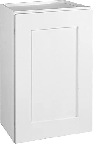 Design House Brookings Shaker Unassembled Wall Kitchen Cabinet W1524, 15 W x 12 D x 24 H, Painted White with Sherwin Williams®, Solid Wood – Design House, 561548