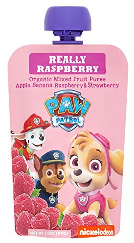 Paw Patrol Really Raspberry Organic Mixed Fruit Squeeze Pouch, 3.5 Ounce (Pack of 10)