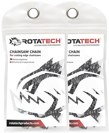 2 18 45cm Rotatech Chainsaw Saw Chain Fits QUALCAST PCS46Z-S. 3/8 LP Pitch, .050 Gauge, 63 Drive Links