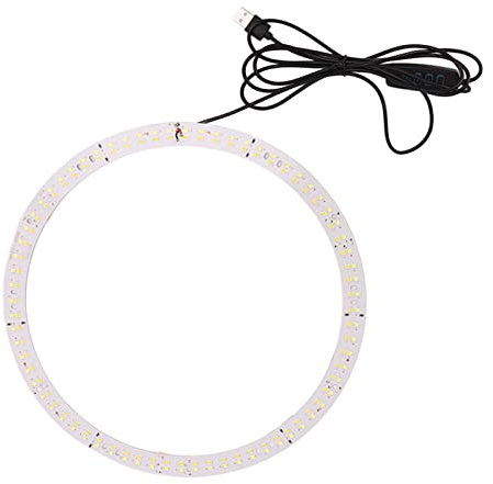 Panneau de Lampe LED Annulaire, Panneau Lumineux LED en Forme de Cercle 10 Vitesses Réglables 3200k à 5600k Interrupteur de Fil de Température de Couleur pour Lumière de Remplissage Softbox