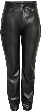 NOISY MAY dam Läderimitationsbyxor Nmandy Moni Pu Hw Ankle Pants Noos