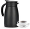 Olerd 750ML Isolierkanne, Edelstahl Thermoskanne mit Keramikbeschichtung, doppelwandige Vakuum Kaffeekanne Teekanne, Thermoskanne für Kaffee, Tee, Wasser, Getränk（Schwarz）