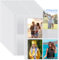 50er Pack A4 Fotohüllen mit 400 Fächern für 2/3/4-Ringordner, Transparente Postkartenhüllen mit 4 Fächern, Klarsichthüllen a4, Top Loading Nachfüllseiten für Fotoalben (109x153 mm).