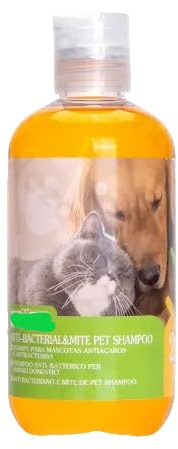 Shampoo antibatterico e antiacaro per cane cani dog e gatto gatti cat da 250ml