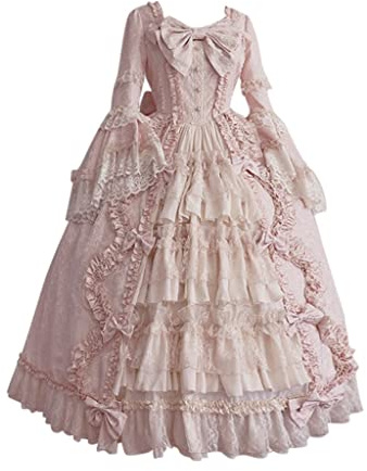 2025 Robe Rétro Medievale Femme Plissé DéGuisement Robe Reine Femmes Victorienne médiévale Renaissance Gothique Maxi Carnaval Halloween Cosplay Grande Taille fFête Princesse Costume Robes Pas Cher