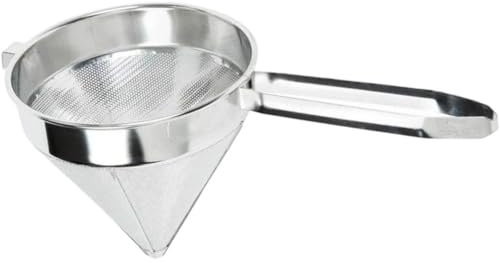 HiyyFloy Stainless Steel Chinois Strainer, China Cap Strainer for, Berry, Fruit, Egg, Soup and Other Canning Jam Making Supplies