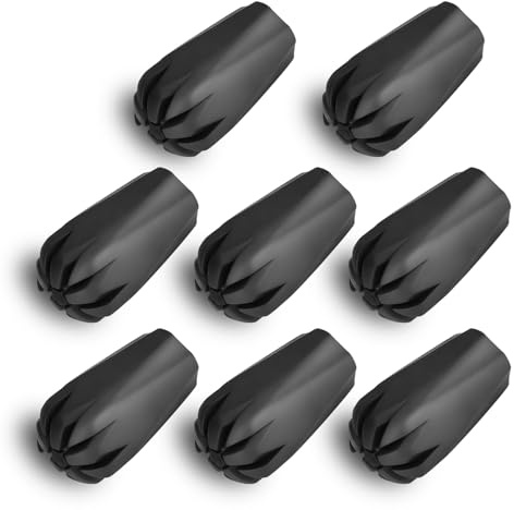 supregear Reservdelar till Trekkingstavar, 8-pack Halkfria Gummispetsar för Vandringsstavar, Skidstavar och Promenadkäppar, 11mm (0,4 tum) Hålddiameter, Skyddshylsor med Stötdämpning