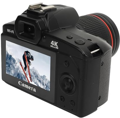 Ejoyous Appareil Photo numérique HD 4K 64 MP avec Vision Nocturne - Zoom numérique 16x - Grand Angle de 120 degrés - Écran Couleur de 3 Pouces - Caméra numérique WiFi - Vision Nocturne Infrarouge