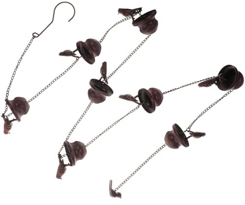 Levemolo Catena per Pioggia in Metallo da 2,4 M Catena Antipioggia da Giardino in Rame Color Bronzo la Pioggia Domestica Sostituzione Pluviale per Decorazioni Esterni e Raccolta Acqua