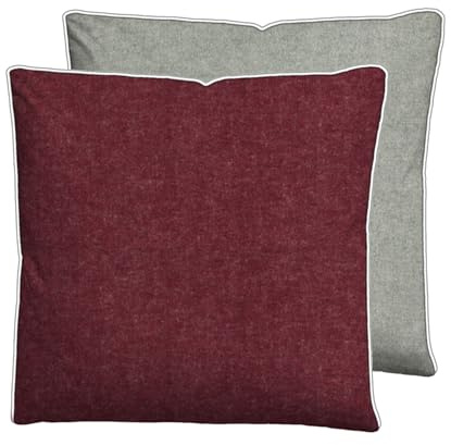 biberna 0840500 Melange-Flanell Kopfkissenbezug Burgunder 1x 80x80 cm