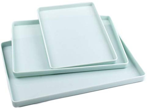 PIAOLING Bandeja de plástico Rectangular a casa Creativa de Materiales de Alta Gama Sala de Estar Minimalista Moderna nórdica Plato de Fruta