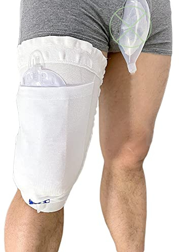Soporte para bolsa de pierna urinaria para pacientes con incontinencia - Dispositivo de estabilización de drenaje Foley de muslo,M