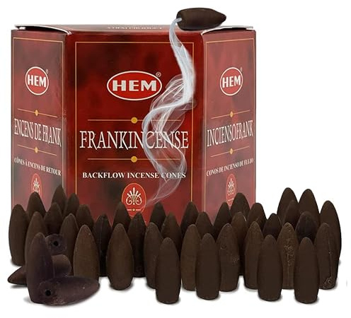 Frankincense Backflow Incense Cones for Inscent Waterfall Aromatic Insent Smoke Fountain Haze Falls