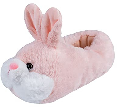 OSVINO Zapatillas Casa Mujer Invierno Conejo Pantuflas Animales con Felpa Suave Calentita Suela Antideslizante para Dormitorio,Rosa,38-40