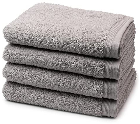 Möve - 4 teiliges Frottier-Set - Superwuschel (4 X Handtuch im Set) - 520 g/m2 - Baumwolle - Walkfrottee - saugstark - weich und flauschig - Cashmere
