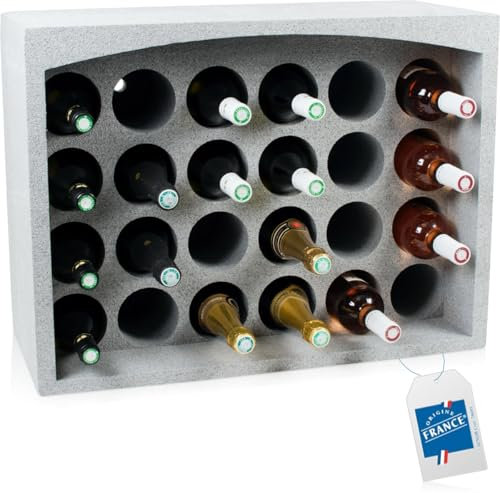 Flaschenregal für 24 Flaschen Weinregal stapelbar Flaschenbox aus Styropor Flaschen Aufbewahrung zum Stellen (24er Box)