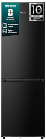 Hisense KitchenFit Eclipse Series 60/40 Total No Frost Fridge Freezer - Black/Stainless Steel - C Rated