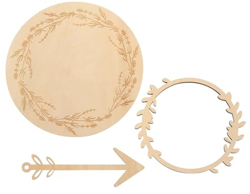 SOLUSTRE Jeu de Cartes Étapes en Bois Disque Jalonné, Panneau d'Annonce de Naissance pour Nourrisson, Décoration Photo pour Suivi Mensuel Bébé
