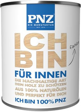 Das PNZ-Öl für Innen | mit über 95% nachwachsenden Rohstoffen | Made in Germany | passend für Arbeitsplatte, Holzmöbel, Parkett, Gebinde:0.75L