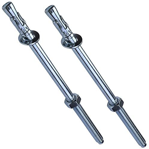 AERZETIX - C54070-2x Boulon Vis d’ancrage filetage long, Goujon à expansion - M12x240mm - en acier zingué - pour béton, pierre