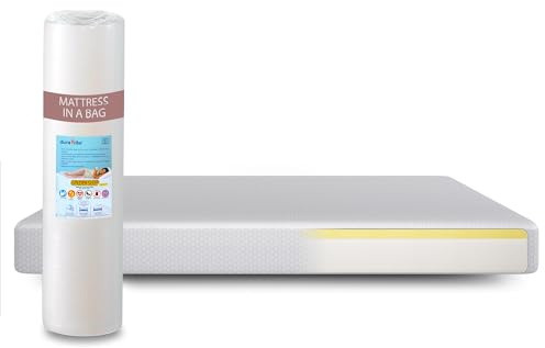 DURA TRIBE GoldenSleep Smart EU Small Single Orthopaedic Mattress, UK Made, Firm Memory Foam Mattress with Removable Cover, Hypoallergenic, Breathable, easy setup - EU Small Single (80 x 200 cm)