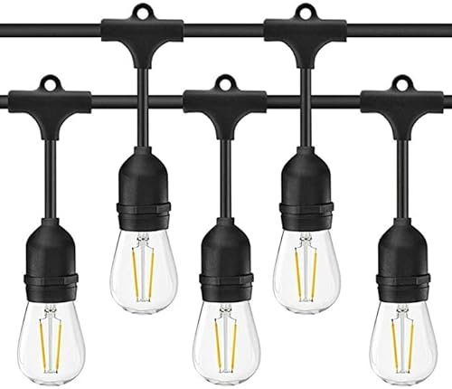 Zhongshan CATENA LUMINOSA LED CATENARIA CON 10 PORTALAMPADA PENDENTI E27 DA 10 MT IMPERMEABILE PROLUNGABILE (NO LAMPADINE)