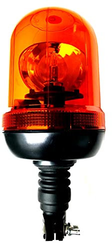 MelTruck® Luz giratoria de color amarillo, 12 V/24 V, H1, luz de advertencia E9, base flexible, 270 mm