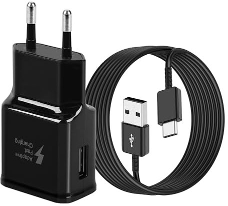 15W Ladegerät mit USB C Ladekabel für Samsung Galaxy A16 A15 A14 A13 A04s A20 A23 A25 A33 A35 A40 A50 A55 A54 A53 5g S21 S20 S10 S9 S8,USB Netzteil Schnellladegerät mit USBC Schnellladekabel 1,5M