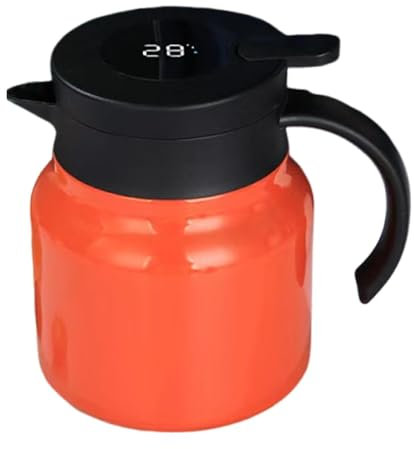 Bottiglia di caffè sottovuoto – Dispenser di vuoto | Caraffa isolata, brocca d'acqua isolata, teiera con colino da tè rimovibile, doppio muro in acciaio inox – Pistone isolante per bevande calde e