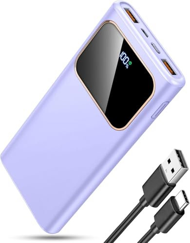Power Bank 10000mAh, 22.5W Ricarica Rapida Powerbank per iPhone 16/15/14/13/12/11 Samsung Xiaomi etc, Leggero Caricatore Portatile con 3A USB-C Ingressi e Uscite Compatibile con Android iOS 2025
