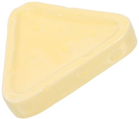 SAFIGLE Assiette Décorative Céramique Forme de Fromage Organisateur de Bijoux pour Anneaux et Trinkets Plateau de pour Maison Support Aromathérapie