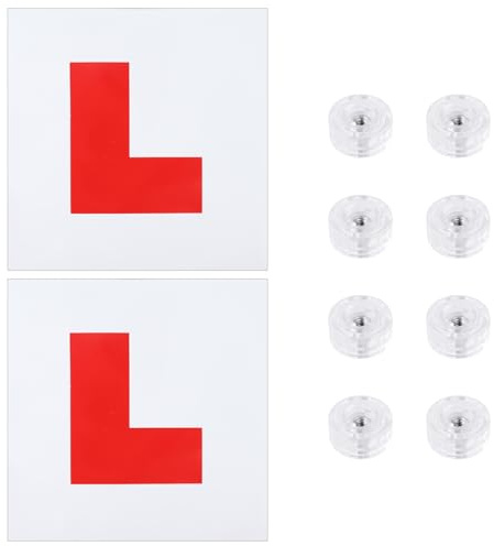 2PCS Fully Magnetic L Plates for Car UK Easy to Stick and Remove Secure L Plates Magnetic Design for Safe Driving Compliance and Road Safety