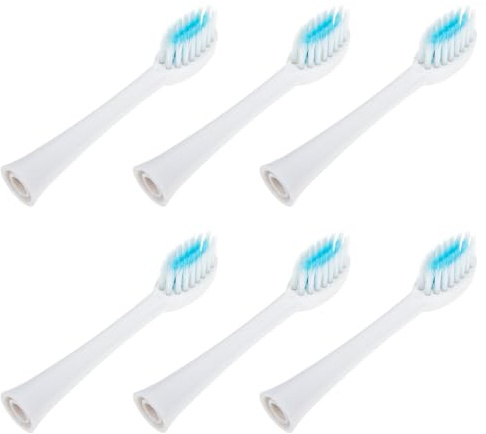 MUCKLILY 6 pezzi Testine Spazzolino Elettrico Vibranti Setole Morbide e Rotonde Compatibili con X Ricambio per Pulizia Profonda e Delicata dei Denti