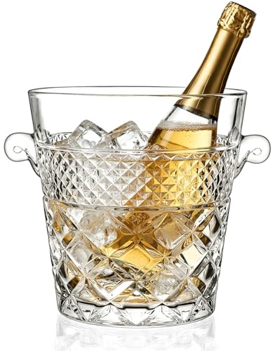 Whisquor Ice Buckets for Parties, 2-Liter Capacity, Durable Wine and Champagne Bucket, Perfect for Wine, Champagne or Beer Bottles, Perfect Ice Buckets for Parties, BBQs, Weddings, Picnics
