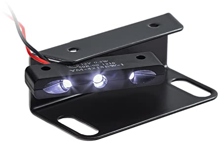 Mini LED-registreringsskyltbelysning med hållare för registreringsskylthållare registreringsskyltshållare nummerplåtshållare universal motorcykel