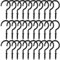 30pcs Screw-in Hook Metal Screw Hook Cup Hook Screw Hook for Indoor Outdoor Wall Hanging Plant Christmas Light Ceiling Hook(Black 1 inch)