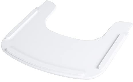 roba Plateau Repas pour Chaise Haute Évolutive Sit Up Flex - Amovible - Installation Rapide - Compatible avec Harnais de Sécurité - Nettoyage Facile - Bois Laqué Blanc