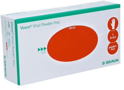 B. Braun Vasco® Vinyl Powder-free Einmalhandschuhe | Karton (10 Packungen)