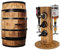 CREATIVE COOPER Set aus Einer Holzbar Weinfass mit Tür und einem Weinregal mit 2 Ausgießern Sonnenverbranntes