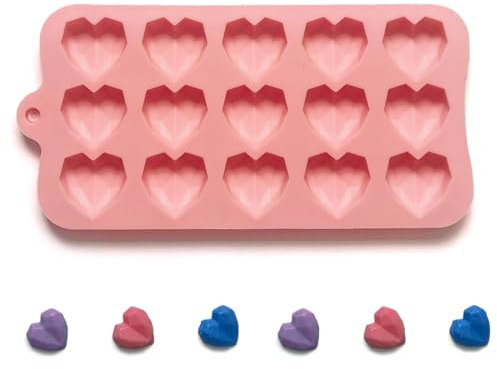 LuLiyLdJ Moule Chocolat Pâques en Silicone - Forme Coeur pour Bonbons et Gâteau - 1 Pièce