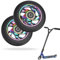 YANGUN Stunt Scooter Rollen, 2 PCS Scooter Ersatzräder 88A mit ABEC-9 Lager Aluminium Speichenkern, Ersatzräder für Stunt Scooter 100mm, Scooter Räder Kompatibel für Meisten Stuntscooter & Kickscooter