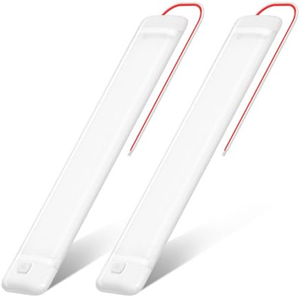 BrightArk LED Wohnwagen Innenbeleuchtung 12V, LED Leiste 12V für Auto Innen mit Schalter 12W KFZ Beleuchtung Leiste für Van Caravan Boot(2 Stück)